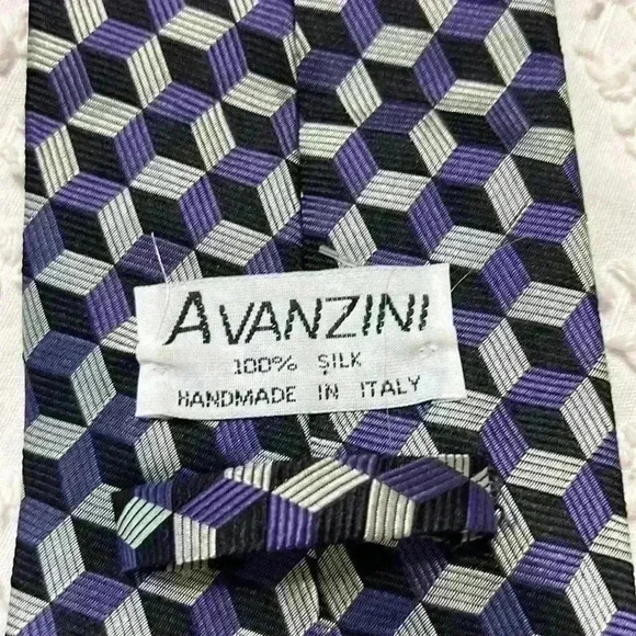 Avanzini 100% Silk Handmade In Italy Men's Tie - Picture 3 of 4